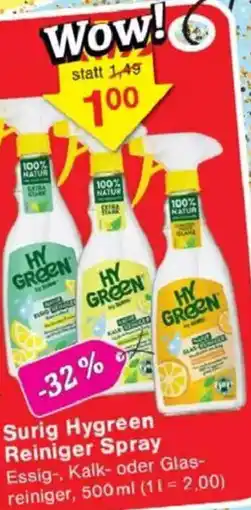 Jawoll Surig Hygreen Reiniger Spray Angebot