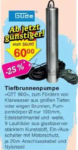Jawoll Tiefbrunnenpumpe Angebot