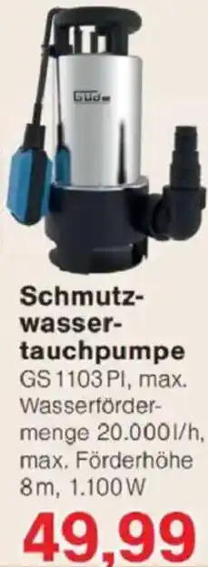 Jawoll Schmutzwasser- tauchpumpe Angebot