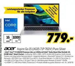 MEDIMAX Acer aspire go 15 (ag15-71p-76dv) pure silver Angebot