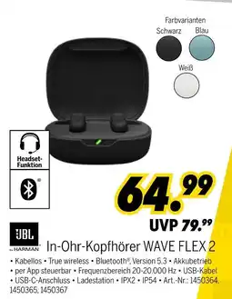 MEDIMAX Jbl in-ohr-kopfhörer wave flex 2 Angebot