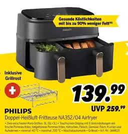 MEDIMAX Philips doppel-heißluft-fritteuse na352/04 airfryer Angebot