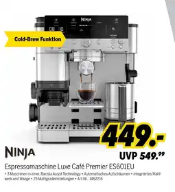 MEDIMAX Ninja espressomaschine luxe café premier es601eu Angebot