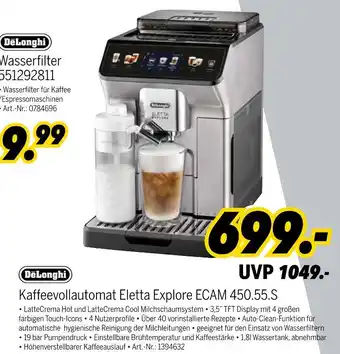 MEDIMAX Delonghi kaffeevollautomat eletta explore ecam 450.55.s Angebot