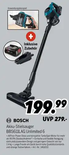 MEDIMAX Bosch akku-stielsauger bbs611lag unlimited 6 Angebot