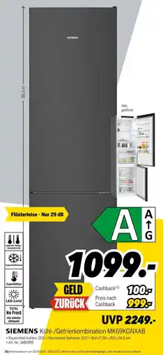 MEDIMAX Siemens kühl-/gefrierkombination mk69kgnxab Angebot
