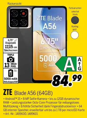 MEDIMAX Zte blade a56 (64gb) Angebot