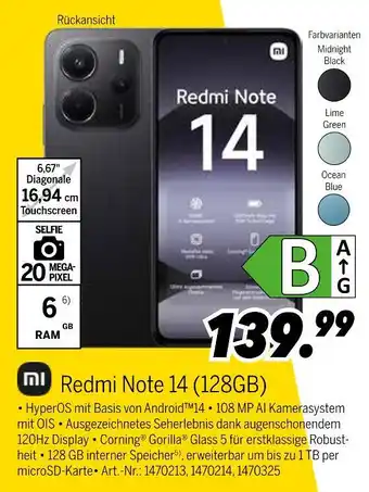 MEDIMAX Redmi note 14 (128gb) Angebot