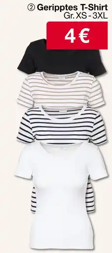 Woolworth Geripptes t-shirt Angebot
