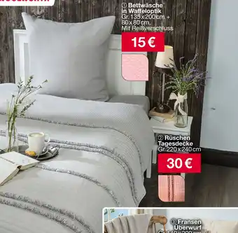 Woolworth Bettwäsche in waffeloptik Angebot