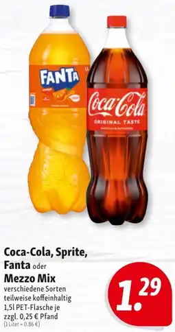 Nah & Frisch Coca-Cola, Sprite, Fanta oder Mezzo Mix Angebot