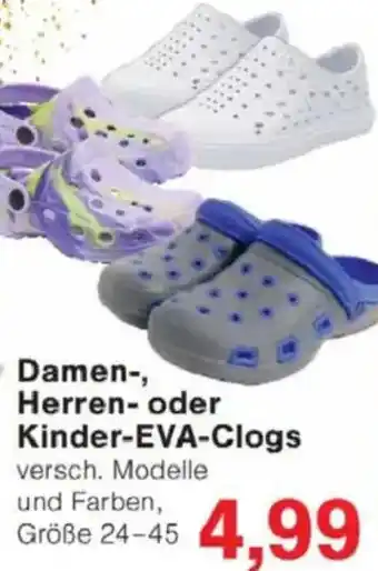 Jawoll Damen, Herren- oder Kinder-EVA-Clogs Angebot