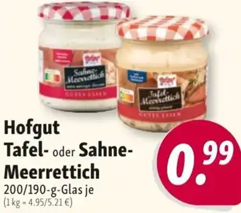 Nah & Frisch Hofgut Tafel- oder Sahne Meerrettich Angebot