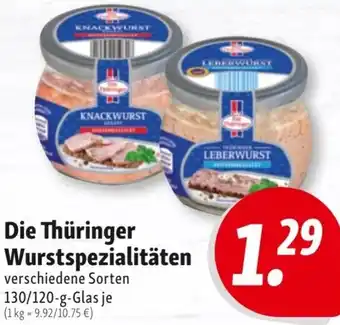 Nah & Frisch Die Thüringer Wurstspezialitäten Angebot
