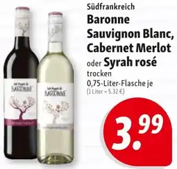 Nah & Frisch Südfrankreich Baronne Sauvignon Blanc, Cabernet Merlot oder Syrah rosé Angebot