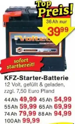 Jawoll KFZ-Starter-Batterie Angebot