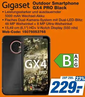 expert Techno Land Gigaset Outdoor Smartphone GX4 PRO Black Angebot