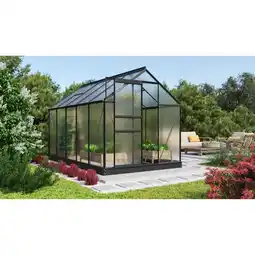 toom Baumarkt Vitavia Gewächshaus 'Comet 6200' 192,2 x 316,6 cm mit 4 mm Hohlkammerplatten schwarz Angebot