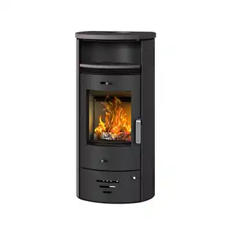 toom Baumarkt Accente International Kaminofen 'Casablanca 3.0 Rosewood Deluxe' schwarz/braun 7,5 kW Angebot