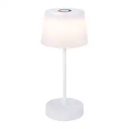 toom Baumarkt toom Akku-LED-Tischleuchte 'Leano' weiß mit Farbwechsel, USB-Ladekabel Ø 12,8 x 30,5 cm Angebot