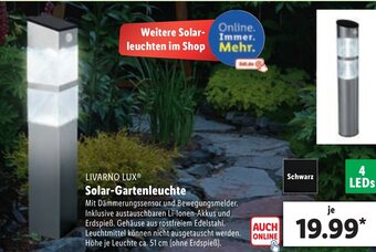 Lidl Livarno Lux Solar Gartenleuchte Angebot