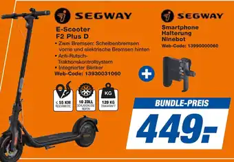 expert Techno Land SEGWAY E-Scooter F2 Plus D und Smartphone Halterung Ninebot Angebot
