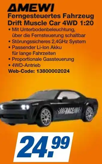 expert Techno Land AMEWI Ferngesteuertes Fahrzeug Drift Muscle Car 4WD 1:20 Angebot