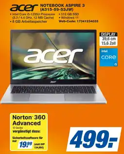 expert Techno Land acer NOTEBOOK ASPIRE 3 (A315-59-53JW) Angebot