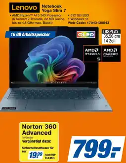 expert Techno Land Lenovo Notebook Yoga Slim 7 Angebot