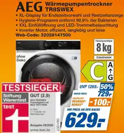 expert Techno Land AEG Wärmepumpentrockner TR8SWEX Angebot