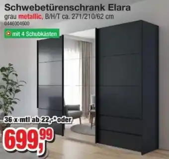 Möbelfundgrube Schwebetürenschrank Elara Angebot