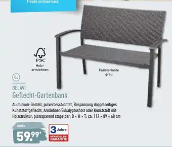 Aldi Nord Belavi Geflecht Gartenbank Angebot