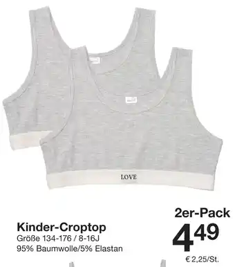 Zeeman Kinder-Croptop Angebot