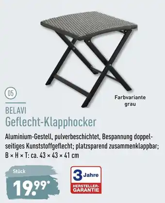 Aldi Nord Belavi Geflecht Klapphocker Angebot