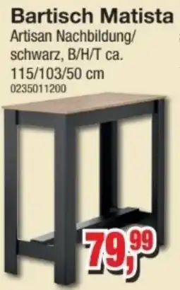 Möbelfundgrube Bartisch Matista Angebot