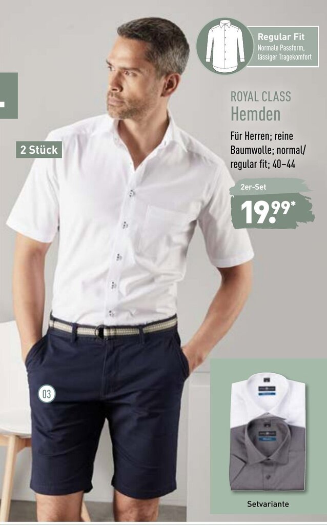 Royal Class Hemden Angebot bei Aldi Nord