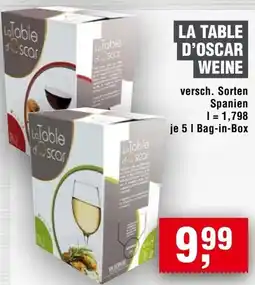 Handelshof LA TABLE D'OSCAR WEINE Angebot