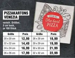 Handelshof PIZZAKARTONS VENEZIA 20*20 cm Angebot