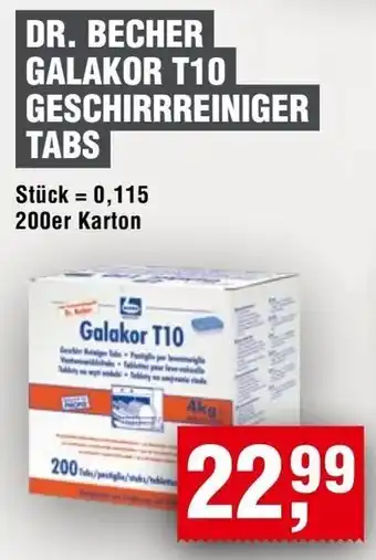 Handelshof DR. BECHER GALAKOR T10 GESCHIRRREINIGER TABS Angebot