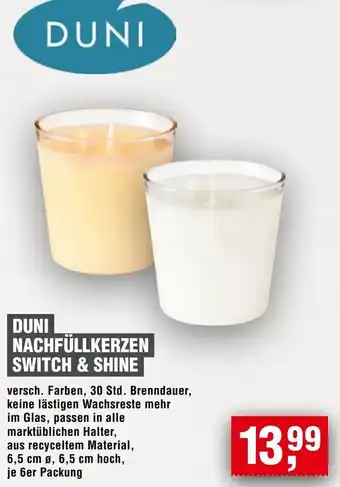 Handelshof DUNI NACHFÜLLKERZEN SWITCH & SHINE Angebot
