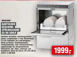 Handelshof BARTSCHER GESCHIRR- SPÜLMASCHINE GS HH 500LR Angebot