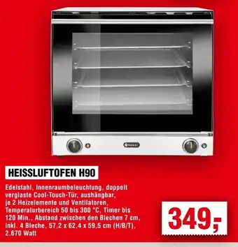 Handelshof HENDI HEISSLUFTOFEN H90 Angebot