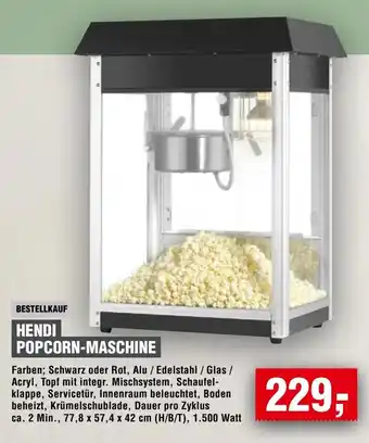 Handelshof HENDI POPCORN-MASCHINE Angebot