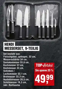Handelshof HENDI MESSERSET, 9-TEILIG Angebot