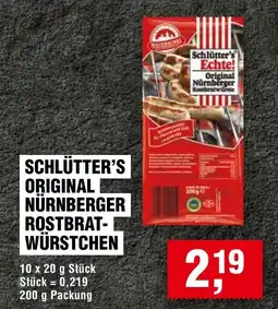 Handelshof SCHLÜTTER'S ORIGINAL NÜRNBERGER ROSTBRAT- WÜRSTCHEN Angebot