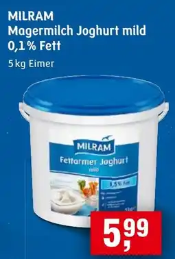 Handelshof MILRAM Magermilch Joghurt mild 0,1% Fett Angebot
