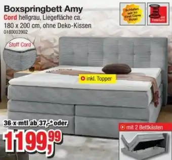Möbelfundgrube Boxspringbett Amy Angebot