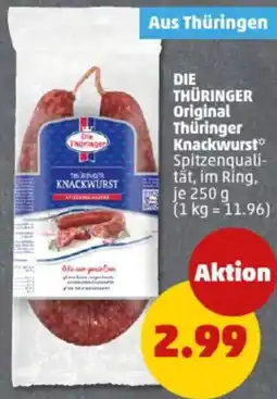 PENNY DIE THÜRINGER Original Thüringer Knackwurst Angebot