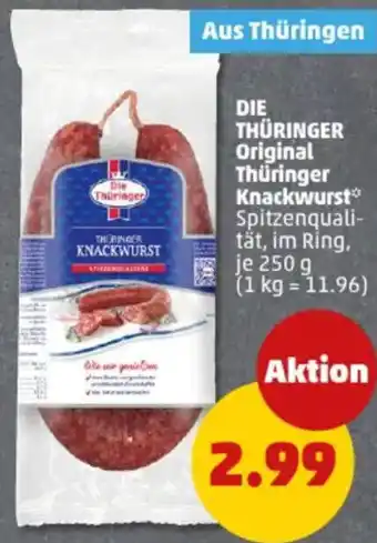 PENNY DIE THÜRINGER Original Thüringer Knackwurst Angebot