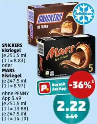 PENNY SNICKERS Eisriegel oder MARS Eisriegel Angebot